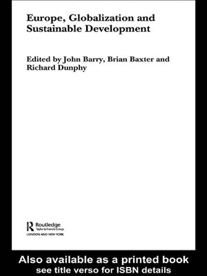cover image of Europe, Globalization and Sustainable Development